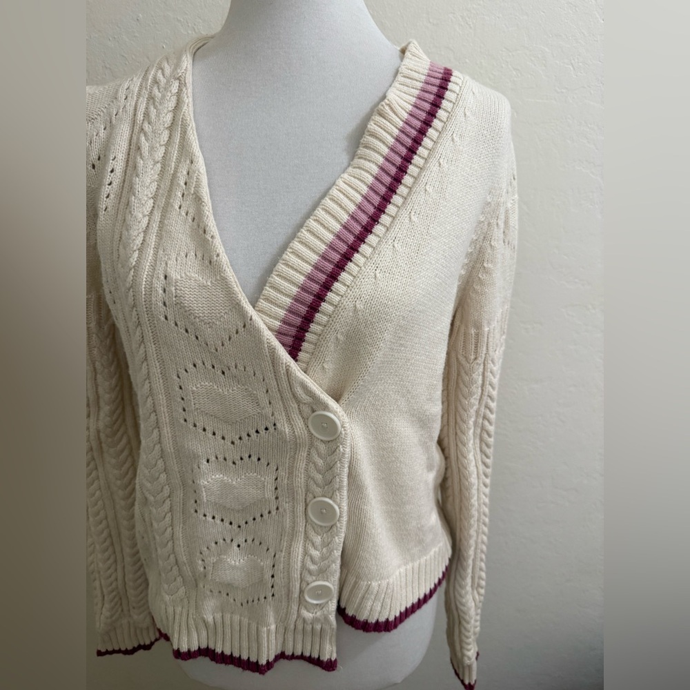 Anthropologie Maeve Asymmetrical Cardigan Sweater - Picture 5 of 7